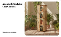 360-Degree Rotation Rotating Floor bookshelf Space-Saving Design Rotating bookshelf Tower minimalist design Book Organizer Multi-Tier for Children, Students, Small Spaces, Study Room, Bedroom, Corner