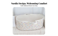 Woven Diaper Changing Basket Double Handle Design Cotton Rope Moses Basket Portable Baby Infant Bed Waterproof Cover