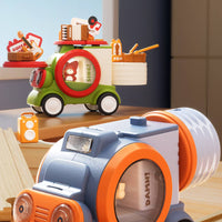 Cute Cartoon Minibus Toy Compact Mini Bus Playset Rounded Traveler Car Toy Molded Surfaces
