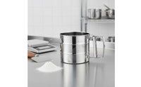 Semi-Automatic Flour Sieve Fine Mesh Handheld Flour Sifter Semi-Automatic Powder Sifter Mirror Finish Kitchen Tool