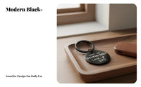 Engraved Message Keychain Mirror Polished Custom Message Keyring Long-Lasting