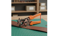 High-Carbon Steel Leather Belt Hole Puncher Labor-Saving Leather Hole Punch Tool Ergonomic Design Rotary Punch Plier Comfort Grip Handles for DIY Enthusiasts, Crafters