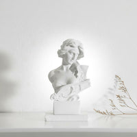 Female Bust Sculpture Detailed Features Classical Design Bust Statue Elegant