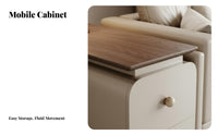 2-Tier Rolling Trolley Multi-Functional Side Table adaptable Use for Living Room