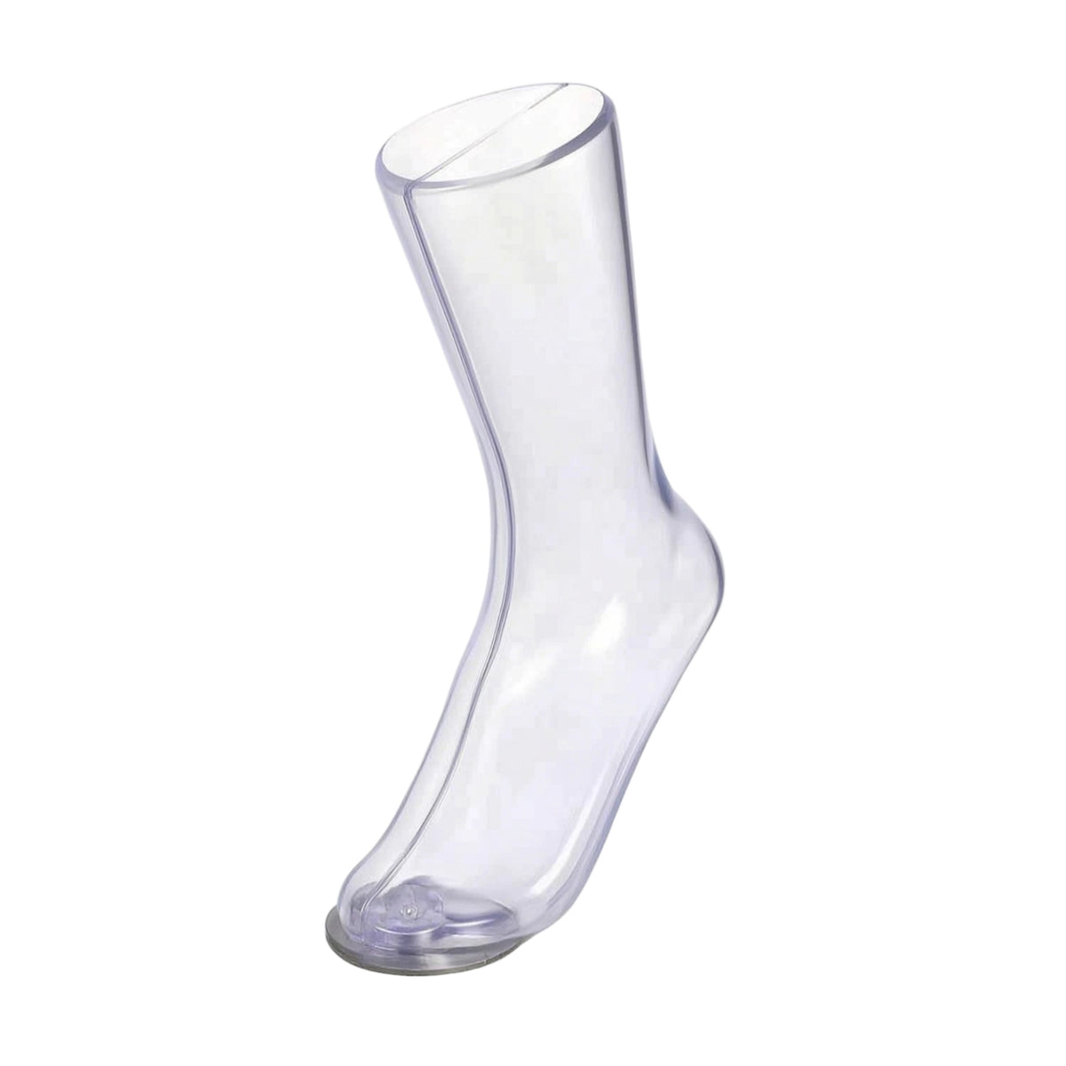 Transparent Stocking Display Form Clear Stocking Display Mold Plastic Mannequin Foot Glossy for Retailers, Photographers, Product Photography, Visual Merchandising
