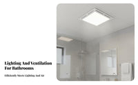 Low Noise Operation Ceiling Exhaust Fan Light Energy Saving 2-in-1 Ventilation Light Powerful Suction LED Exhaust Fan Combo Wet Rated for Homeowners, Families, Adults, Toilet, Kitchen, Hotel, Basement