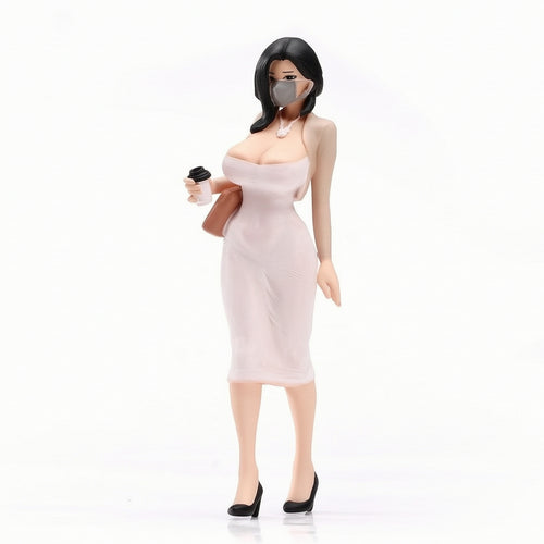 1/18 Miniature Female Figurine Detailed Diorama Character Figure Authentic Female Character Figurine for Scene Building