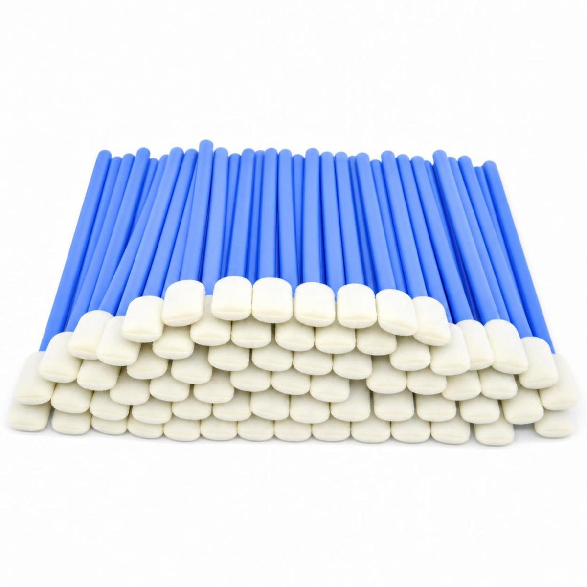50 Pieces Rectangular Foam Cleaning Swab Stick Soft Foam Swab with Plastic and Foam Handle Precision Professional for Technicians