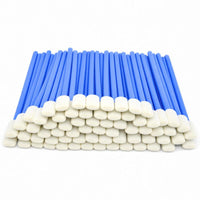 50 Pieces Rectangular Foam Cleaning Swab Stick Soft Foam Swab with Plastic and Foam Handle Precision Professional for Technicians