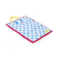 Checkered Waterproof Pet Mat Handle Loop Cushioned Resting Pad