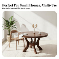 Expandable Design Extendable Square-tocircular table two-in-single Shape Household Furniture Space-Saving Folding Leaves for Apartment Dwellers, Small Families, Homeowners, Dining Room, Kitchen