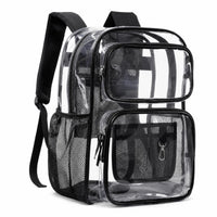 Water-Resistant PVC Backpack Padded Straps Clear Backpack