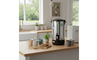 Stainless Steel Hot Water Dispenser Large Capacity Stainless Steel Beverage Dispenser Insulated Beverage Warmer Quick Heating