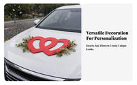 EVA Foam Double Heart Panel Matte Finish Heart Car Panel