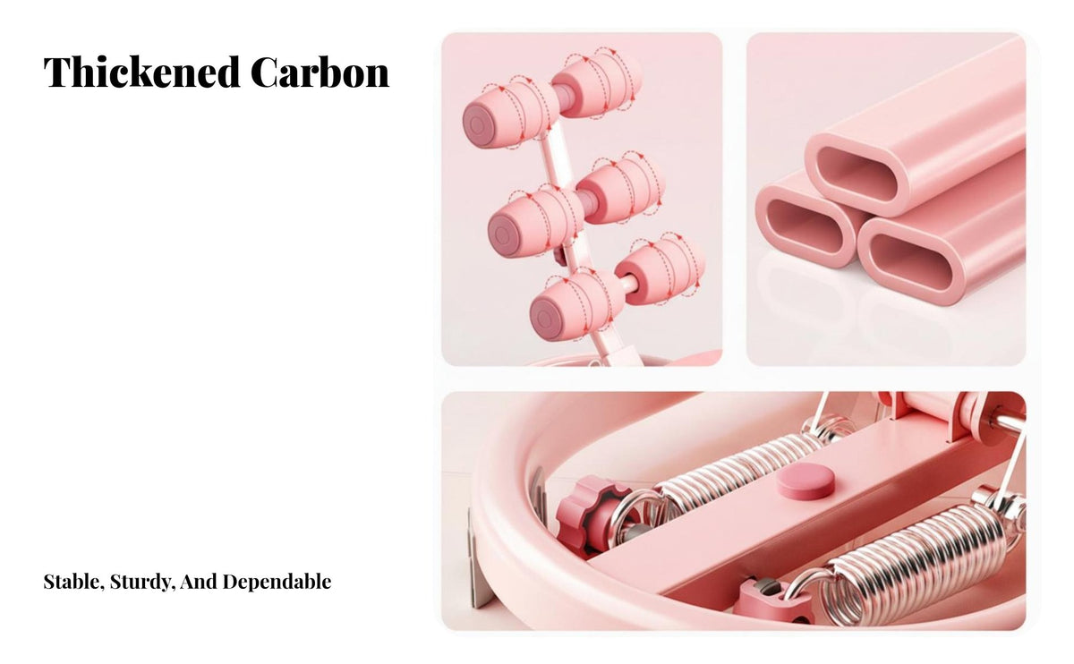 Padded Cushion Assisted Ab Crunch Machine Ergonomic Design coilAssisted Sit-up Device Compact & Portable Abdominal Exerciser Anti-Slip Base for Home Users, Beginners, Women, Indoor, Living Room, Muscle Building