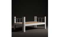 Foundation Bed with Boards No Box Spring Needed Metal Bed Frame Sturdy Steel Furniture for Students, Adults, Bedroom, Dorm Room, Apartment