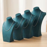 H-Shape Velvet Necklace Display Stand Mannequin for Jewelry Retail and Storage