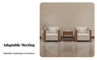 Commercial Grade Fabric Sofa and Coffee Table Combination dense foam paddings Reception Seating Padded Armrests Office Furniture sturdy Wood Frame for Business Professionals, Interior Designers, Adults, Meeting Room, Lobby