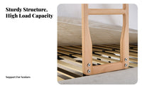 Stable and Secure Solid Wood Bed Grab Bar Easy Installation Wooden Bed Assist Rail Universal Fit for Seniors, Home Care, Hospital, Bedroom