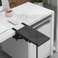 No-Drill Desk Extension Board with Clamp Ergonomic Clamp-on Desk Extender Collapsible Foldable Keyboard Shelf Long-Lasting for Students