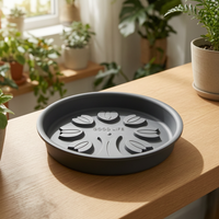 Thickened Plastic Flower Pot Saucer with Elevated Base for Drainage