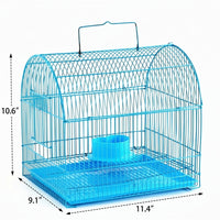 Small Animal Cage for Hamster, Guinea Pig Cage and Bird Cage, Preassembled Indoor Pet Cage with Handle and Top Door, Portable Travel Enclosure