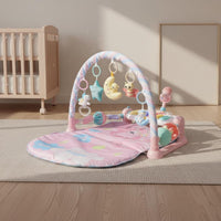 Kick and Play Piano Mat Movable Bed-in-Bed Play Toy Portable Crib Toy Fine Movement Skills Baby Piano Mat Hand-Eye Coordination