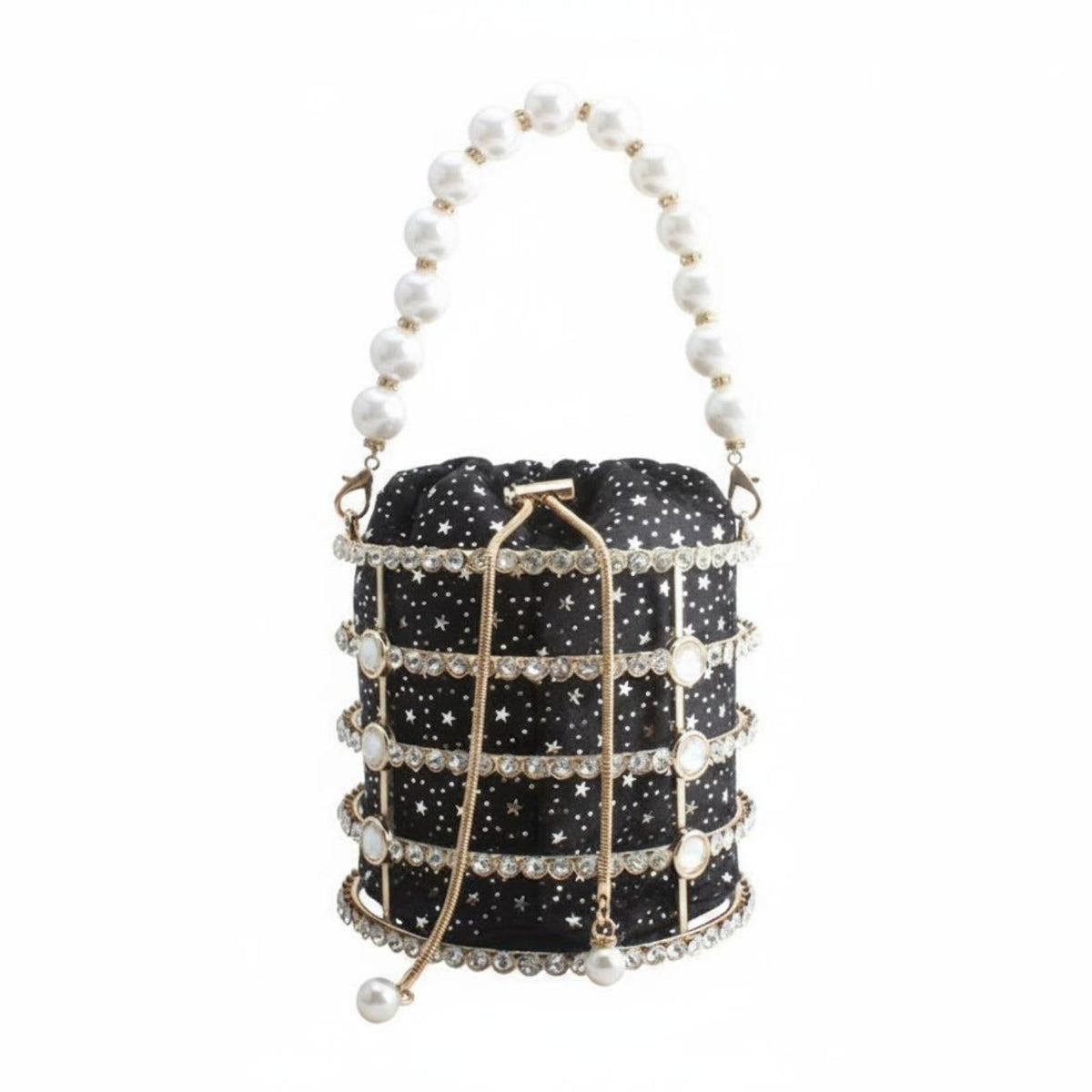 Glittery Velvet Evening Pouch Bag Party Ready Pearl Handle Pouch Bag Formal Design for Women, Banquet, Wedding