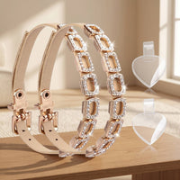Detachable Shoe Straps with Buckle Rhinestone-Set Shoe Straps with Rhinestones Adjustable Faux-Leather for Women, Pumps
