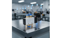 2-Position 5-Way Solenoid Valve 24V DC Pneumatic Solenoid Valve Aluminum Alloy Threaded for Technicians, Automation Systems