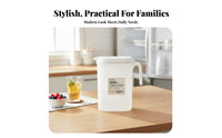 Cold Water Jug Large Capacity Water Carafe with Lid Heat Resistant Iced Tea Pitcher for Summer, Home, Party