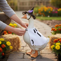 Spooky Goose Costume Decorative Goose Outfit with Hat Lace-Trimmed Outfits Whimsical for Yard Decoration