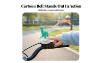 Kids Cycle Alert Piercing and Clear Sound Dinosaur Bike Alert Kids Bike Alert Decorative Easy to Install for Boys, Scooters