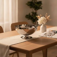 Pedestal Bowl Stainless Steel Fruit Bowl with Pedestal Elegant for Dining Room