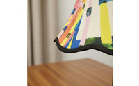 Universal Fit Floral Textile Lampshade Handmade Design Scalloped Rim Lighting Shade Suspended Light Shade for Bedroom, Living Room, Hotel