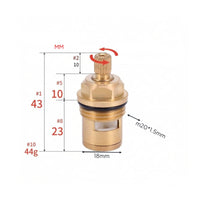 Faucet Valve Cartridge Brass Ceramic Disc Cartridge Faucet Valve Core Sturdy Wear Resistant for Plumbers, Plumbing Maintenance