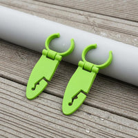 2 Pieces Plastic SUP Fastening Clip Curved Hook Paddle Board Clip Slotted Cutout Paddle Board Clamp Tooltool-Less Installation