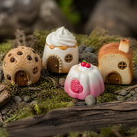 Miniature Cartoon Food House Figurines for Micro Landscape Decor