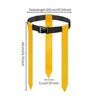 Flag Football Set Contrasting Hues Football Flag Sash Kit Strong Buckle for Kids, Teenagers, PE Class, Backyard Games