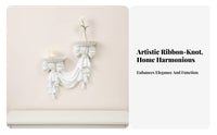 Bowknot Wall Shelf Lightweight Ornate Floating Shelf Handmade Craft for Entryway