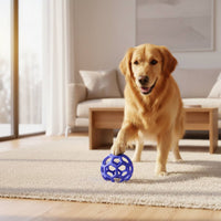 Teeth Cleaning Ball with Bell Gum Massage Interactive Training Ball for Dogs, Cats, Indoor Play
