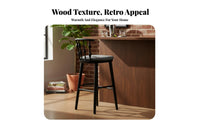 Vintage Design High Stool with supportrest Minimalist design Counter Chair Integrated Footrest Seating Furniture Stable Pedestal Base for Homeowners, Interior Designers, Adults, Home Bar, Restaurant, Dining Room, Kitchen