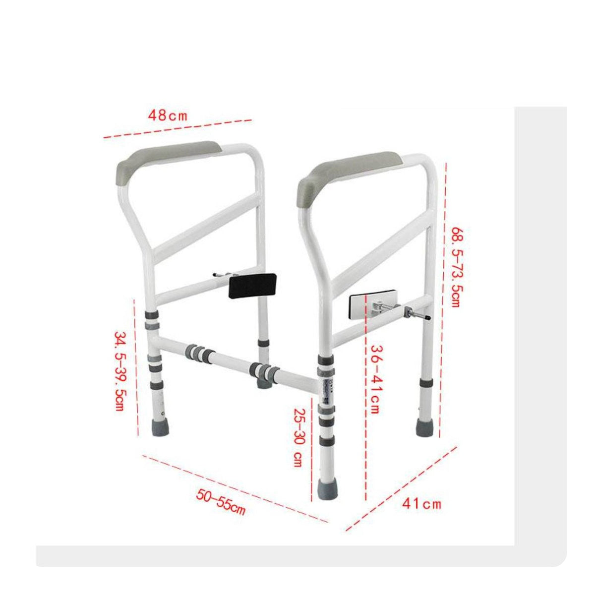 Anti-Slip Feet Toilet Safety Frame Unrestricted-Standing Design Toilet Support Stand Heavy Duty for Women, Handicapped, Bathroom