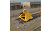 Yellow Railway Buffer Stop Plastic Miniature Buffer Stop Smooth Accessory Colorful for Hobbyists