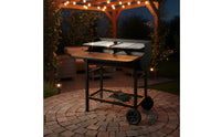 Large Capacity Charcoal Grill with Wheels Heavy Duty Outdoor Charcoal Grill Portable Barbecue Cooker with Wheels Weather-Resistant for Campers
