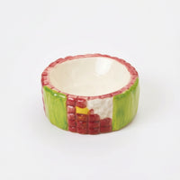 Textured Hamster Food Bowl Smooth Small Animal Food Dish Compact Ceramic Pet Bowl Multi-Purpose for Hamsters, Guinea Pigs, Enclosures