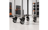 4 Pieces Angle-Angle-Steel Wheel Bracket Easy to Install L-Bracket Casters Heavy Duty Caster Wheel for Garage