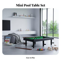 Parent-Child Interaction Mini Pool Table Family Fun Tabletop Billiards Game Educational for Parents, Adults, Indoor, Bedroom, Living Room