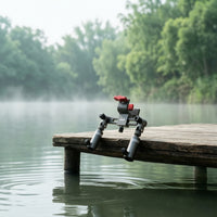 Anti-Slip Fishing Rod Holder with Dual Clamps Adjustable Fishing Rod Holder with Clamp Corrosion-Resistant Long-Lasting for Anglers, Fishermen