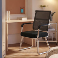 Mesh Office Chair with Armrests Minimalist Low Back Office Chair Breathable for Professionals, Telecommuters, Conference Room